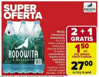 Carrefour Woda niegazowana Rodowita Z Roztocza oferta