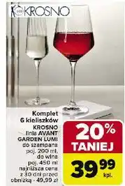 Carrefour Komplet kieliszków do wina 450 ml avant garden lumi Krosno S.a oferta