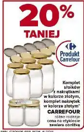 Carrefour Słoiki z nakrętkami złotymi 500 ml Carrefour oferta