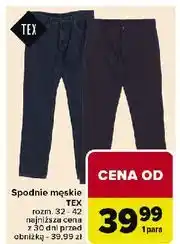 Carrefour Spodnie męskie 32-42 Tex oferta