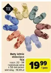Carrefour Buty letnie dziecięce 22-34 Tex oferta