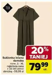 Carrefour Sukienka damska lniana s-xl Tex oferta