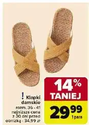 Carrefour Klapki damskie 36-41 oferta