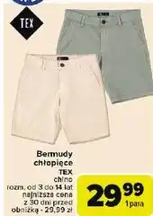 Carrefour Bermudy chłopięce 3-14 lat Tex oferta