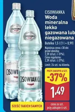 ALDI Woda niegazowana Cisowianka oferta
