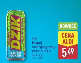 ALDI Napój energetyczny zero kalorii sour apple Wk Dzik oferta