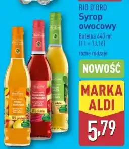 ALDI Syrop truskawka z rabarbarem Rio D'oro oferta