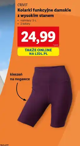Lidl Kolarki funkcyjne damskie Crivit oferta