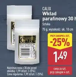 ALDI Wkład parafinowy do znicza 30 h Calix oferta