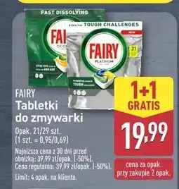 ALDI Tabletki do zmywarek lemon Fairy All In 1 oferta