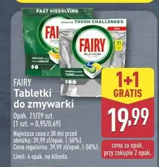 ALDI Tabletki do zmywarek lemon Fairy All In 1 oferta
