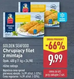 ALDI Filety z mintaja w panierce sosem serowo-ziołowym Golden Seafood oferta