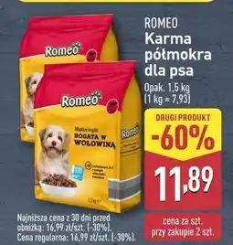 ALDI Karma dla psa z wołowiną i warzywami Romeo (Karma) oferta