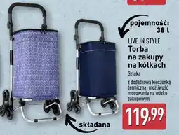 ALDI Torba na zakupy kółkach Live In Style oferta