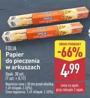 ALDI Papier do pieczenia Folia oferta