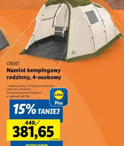 Lidl Namiot kempingowy rodzinny Crivit oferta