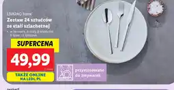 Lidl Zestaw 24 sztućców ze stali szlachetnej LIVARNO home oferta
