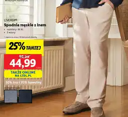Lidl Spodnie męskie z lnem Livergy oferta