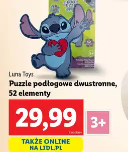 Lidl Puzzle podłogowe dwustronne Luna Toys oferta