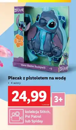 Lidl Plecak z pistoletem na wodę oferta