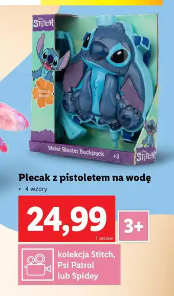 Lidl Plecak z pistoletem na wodę oferta
