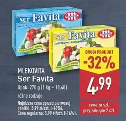 ALDI Ser sałatkowo-kanapkowy 18 % Mlekovita favita oferta