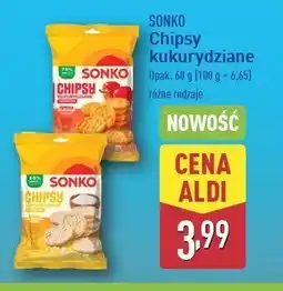 ALDI Chipsy kukurydziane papryka Sonko oferta
