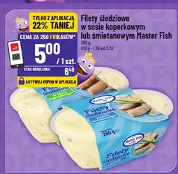 Polomarket Filety śledziowe w sosie koperkowym lub śmietanowym Master Fish 280g oferta