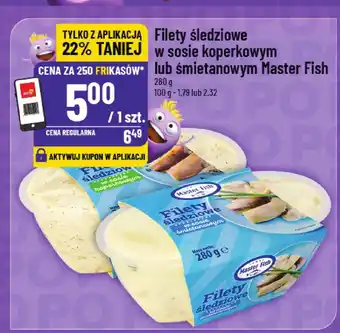 Polomarket Filety śledziowe w sosie koperkowym lub śmietanowym Master Fish 280g oferta