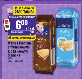 Polomarket Wafle z kremem śmietankowym lub kakaowym Sielanka 450g oferta