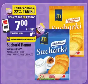 Polomarket Sucharki Mamut różne rodzaje 225g-230g oferta