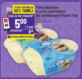 Polomarket Filety śledziowe w sosie koperkowym 280g Master Fish oferta