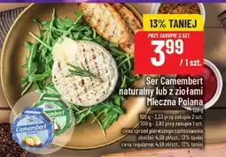 Polomarket Ser camembert naturalny lub z ziołami Mleczna Polana 120g oferta