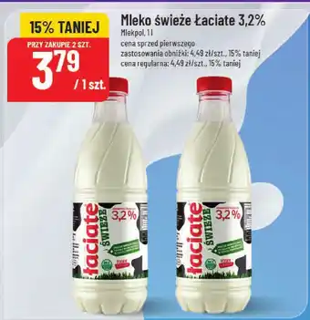 Polomarket Mleko świeże Łaciate 3,2% 1l Mlekpol oferta