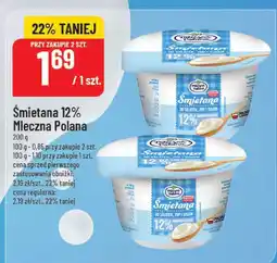Polomarket Śmietana 12% Mleczna Polana 200g oferta