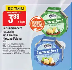 Polomarket Ser Camembert naturalny lub z ziołami Mleczna Polana 120g oferta