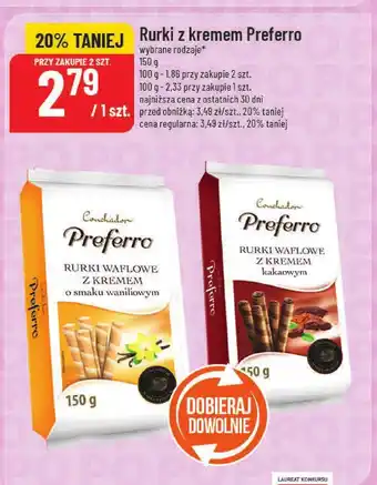 Polomarket Rurki z kremem Preferro 150g oferta