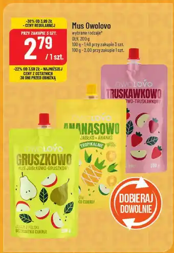 Polomarket Mus Owolovo ananasowo 200g oferta