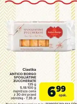 Carrefour Market Ciastka ANTICO BORGO SFOGLIATINE ZUCCHERATE oferta