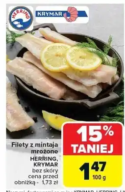 Carrefour Filety z mintaja mrożone HERRING, KRYMAR 100g oferta