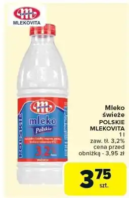 Carrefour Mleko świeże POLSKIE MLEKOVITA 1l oferta
