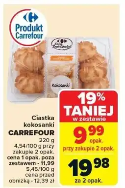 Carrefour Market Ciastka kokosanki Carrefour 220g oferta