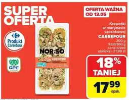Carrefour Market Krewetki w marynacie czosnkowej CARREFOUR 200g oferta
