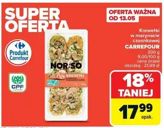 Carrefour Market Krewetki w marynacie czosnkowej CARREFOUR 200g oferta