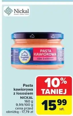Carrefour Market Pasta kawiorowa z łososiem NICKAL 160g oferta