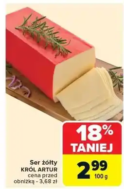 Carrefour Market Ser żółty KRÓL ARTUR 100g Król Artur oferta