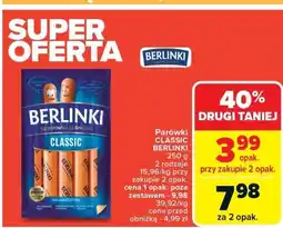 Carrefour Market Parówki CLASSIC BERLINKI 250g oferta