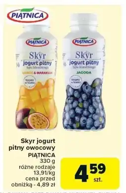 Carrefour Market Skyr jogurt pitny owocowy PIĄTNICA 330g oferta
