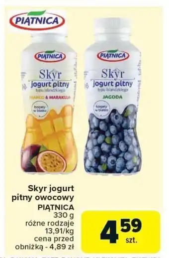 Carrefour Market Skyr jogurt pitny owocowy PIĄTNICA 330g oferta