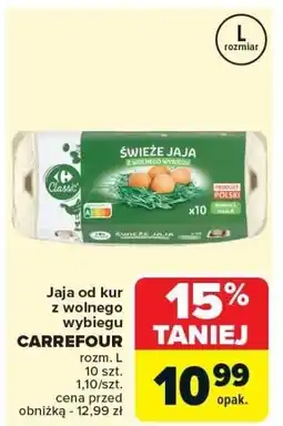 Carrefour Market Jaja od kur z wolnego wybiegu CARREFOUR 10 szt oferta
